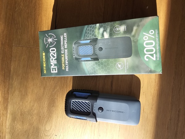 The Nitecore electronic mosquito repellent with a refill pad.