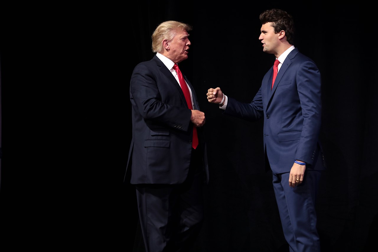 Charlie Kirk with Donald Trump, wikipedia