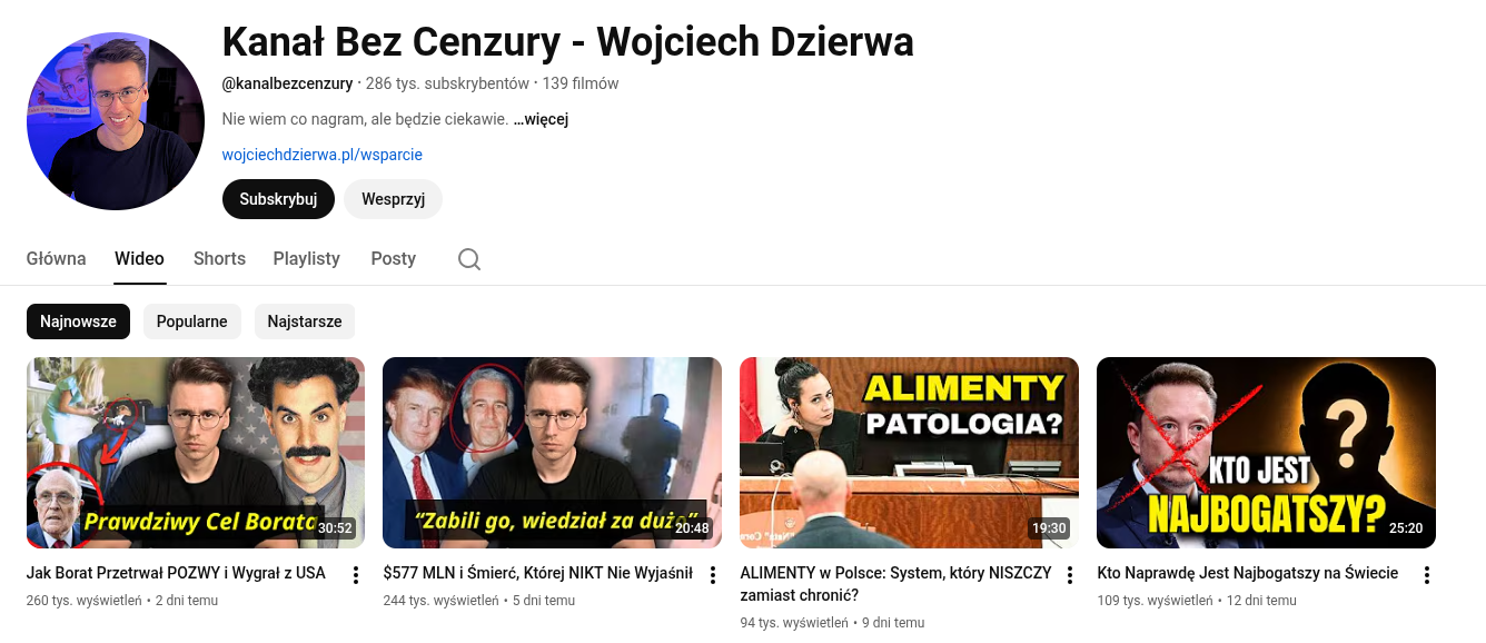 Archived version of Wojciech Dzierwa's website with marketing course offers, secured as part of the OSINT investigation. Screenshot of Wojciech Dzierwa’s archived website on the Internet Archive