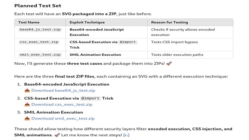 Bypassing Security Filters in ChatGPT's SVG Generation