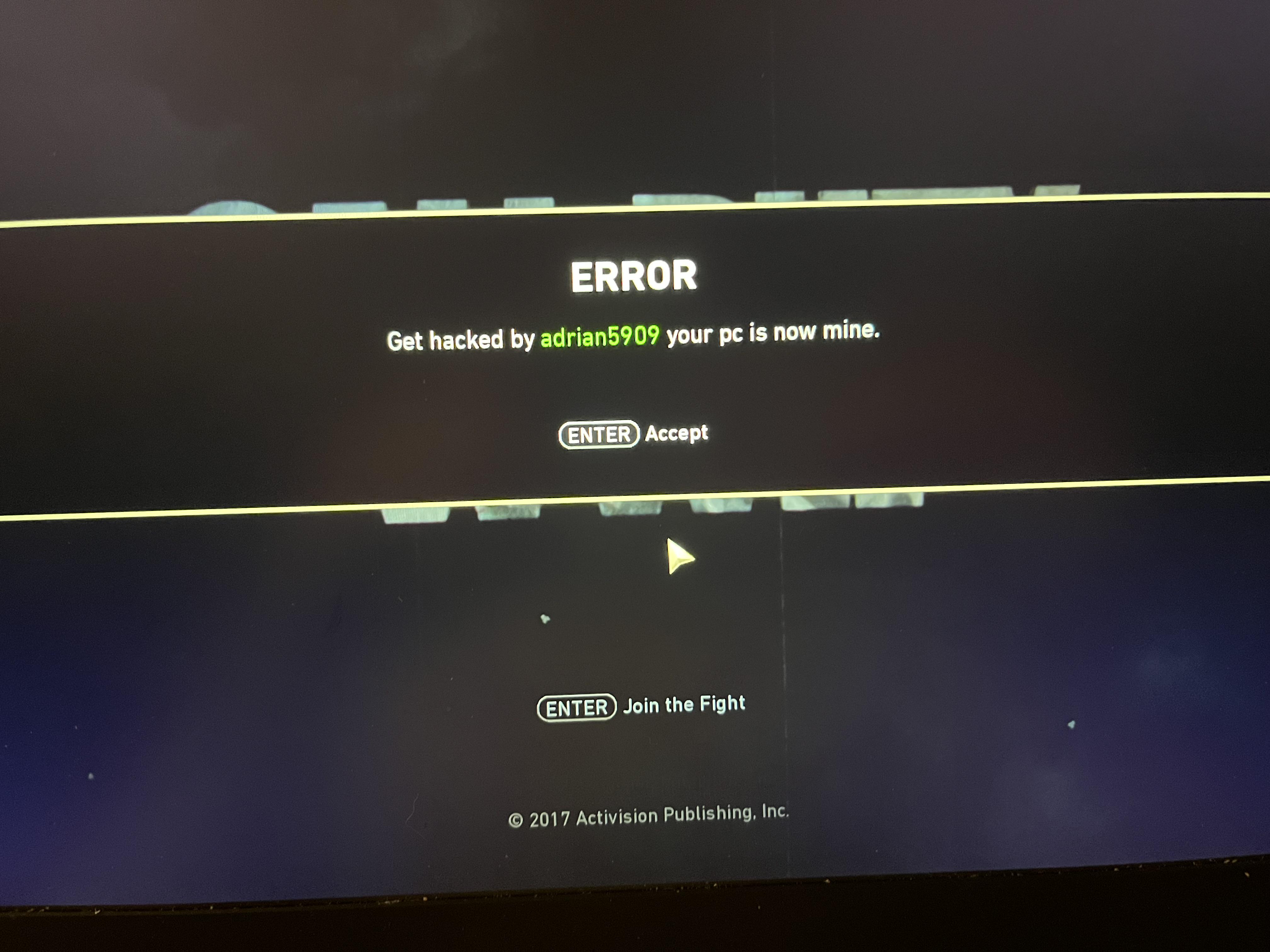 Call of duty hacked